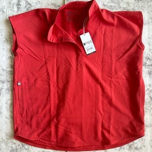 FIGS Rafaela Scrub top in CLAY